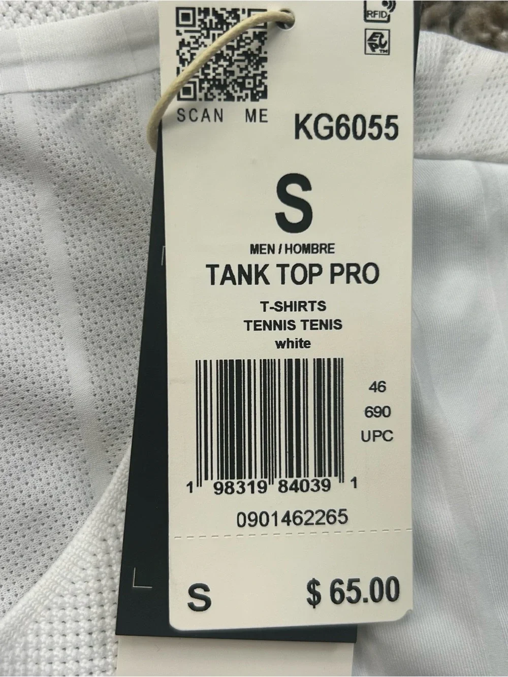 Adidas Climacool Tennis Tank Top Pro White Shirt Men’s Size Small KG6055